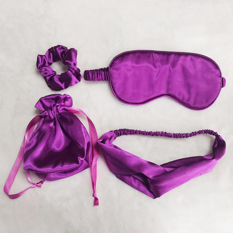 A four-piece set of blindfold hair band