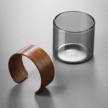 A glass cup