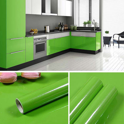 A cabinet self-adhesive sticker furniture renovation waterproof thickened paint wallpaper pearlescent cabinet room wardrobe solid color pvc wallpaper