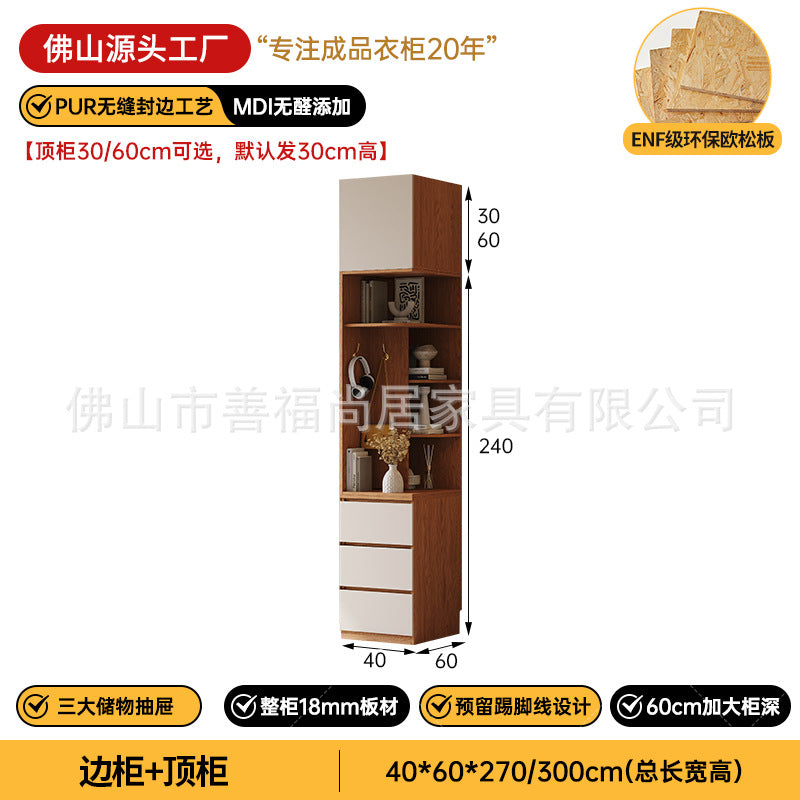 A The solid wood wardrobe with OSB board ENF grade melamine paint finish