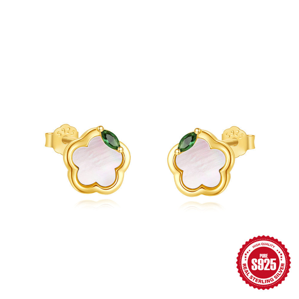 A S925 Sterling Silver Diamond Earrings