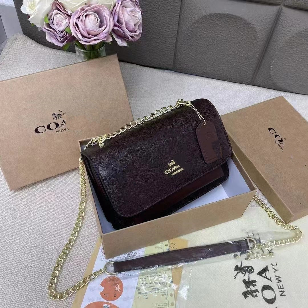 A Portable printing light luxury high-end single shoulder retro diagonal cross-border foreign style versatile letter cross-border - Mixbatch