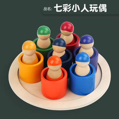 A 12 large rainbow building block arch bridge kindergarten children's educational early education pile tower stacked high doll collage toy