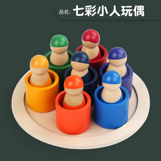 A 12 large rainbow building block arch bridge kindergarten children's educational early education pile tower stacked high doll collage toy