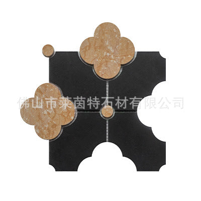 A metal mosaic tile bathroom