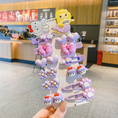 A children's hairpin stall set wholesale summer little girl hairpin cute girl broken hairpin headdress
