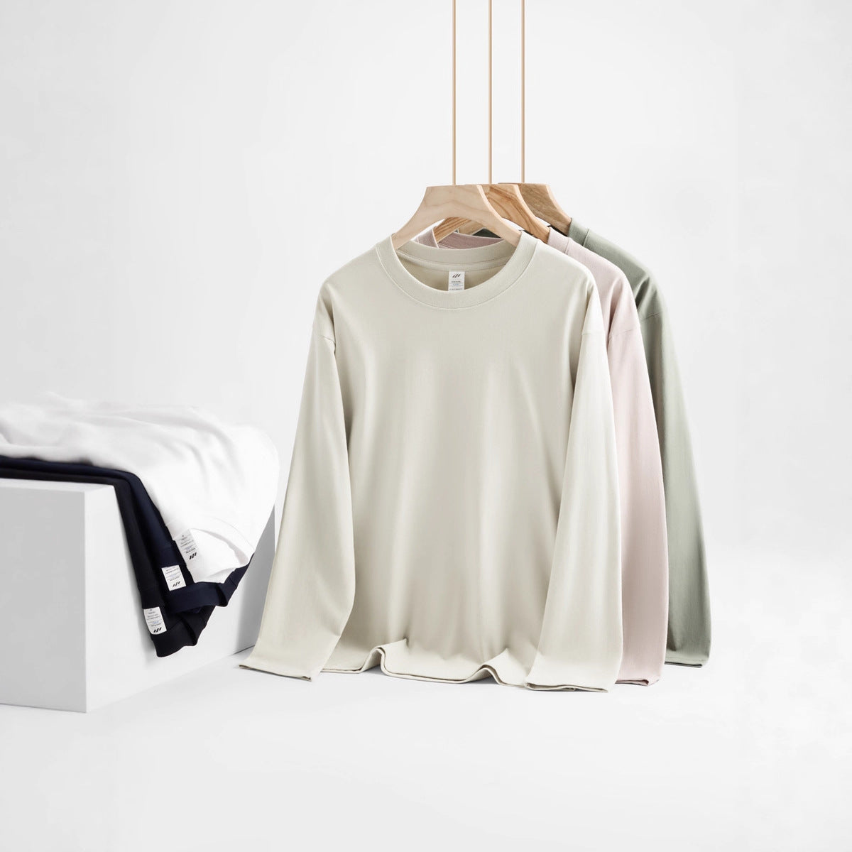 A cotton long-sleeved top