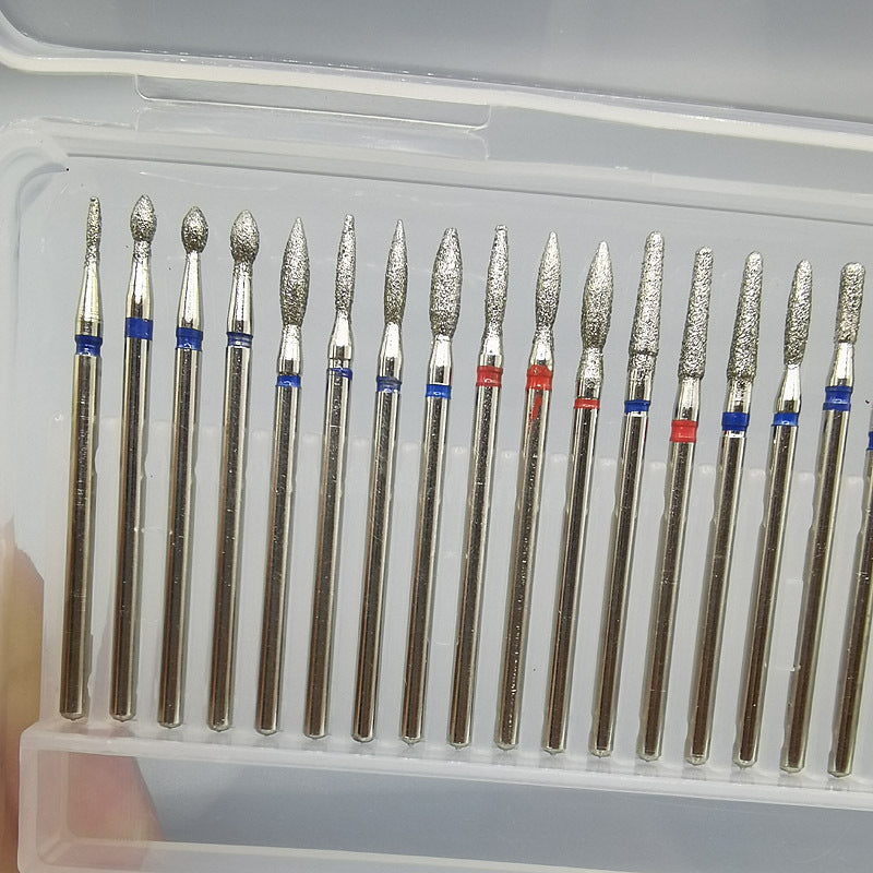 A 2.35mm 30pcs Diamond Nail Grinding Bit Set Accessories