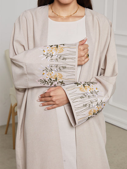 Women's Robe Embroidered Middle Eastern Muslim Clothing Cardigan Dress Long Dress Bat Sleeve - Mixbatch