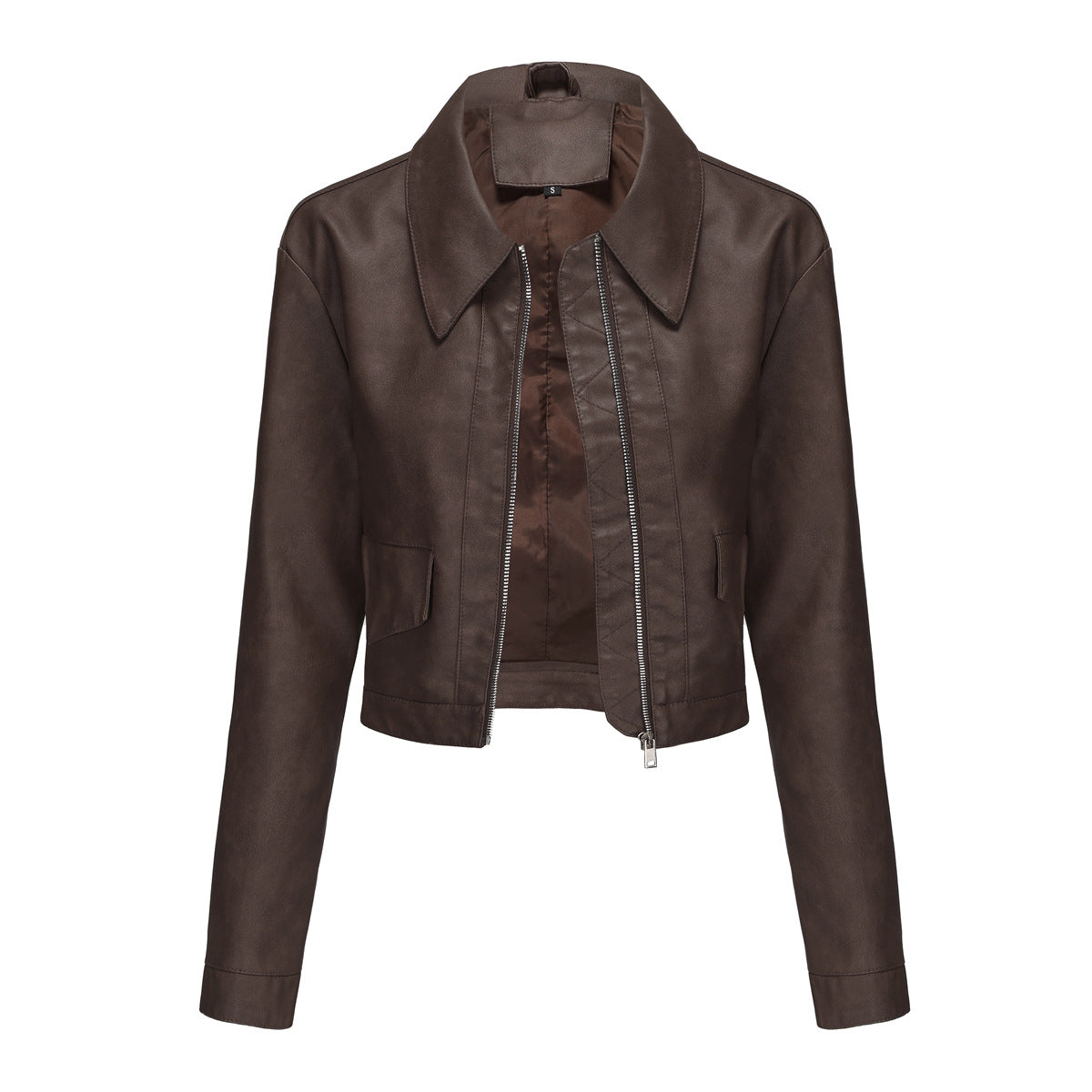 A women's leather jacket