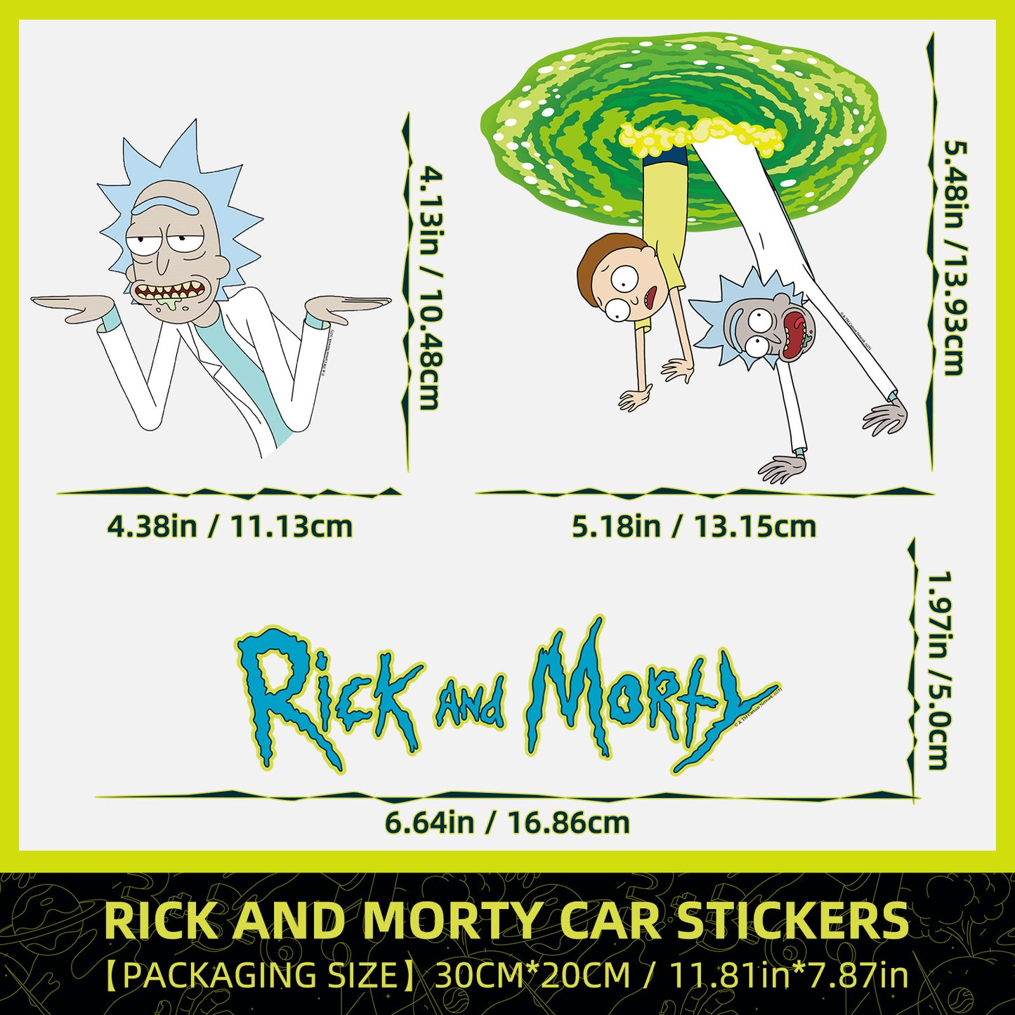 A cartoon car sticker