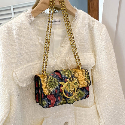 A Snakeskin pattern bird swallow women's bag Cross-border foreign trade European and American fashion women's bag