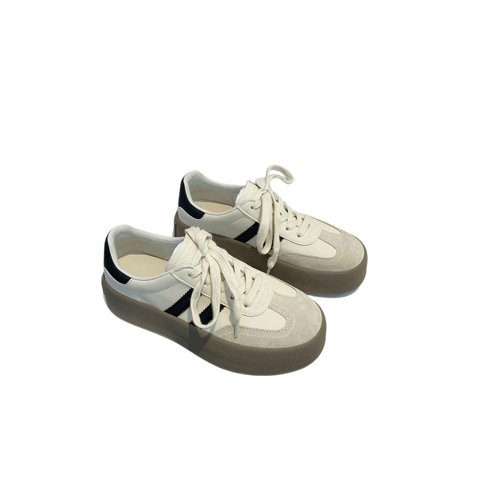 Thick-soled German training shoes women&#039;s new ins tide European station leisure sports Joker student board shoes in autumn 0.7kg - Mixbatch