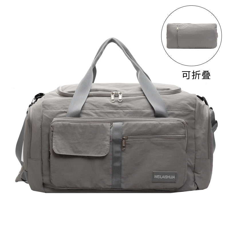 A foldable portable shoulder large capacity bag
