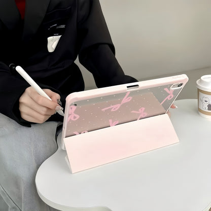Pink Mirror Bow Tablet Case iPad Air4/5/6/Pro 11 2024/10.2/9.7