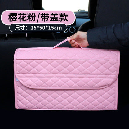 A trunk leather storage box