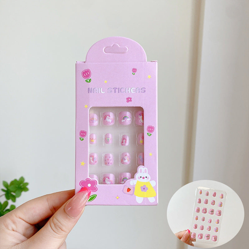 A  little girl cartoon jewelry girl baby gift toy nail patch - Mixbatch