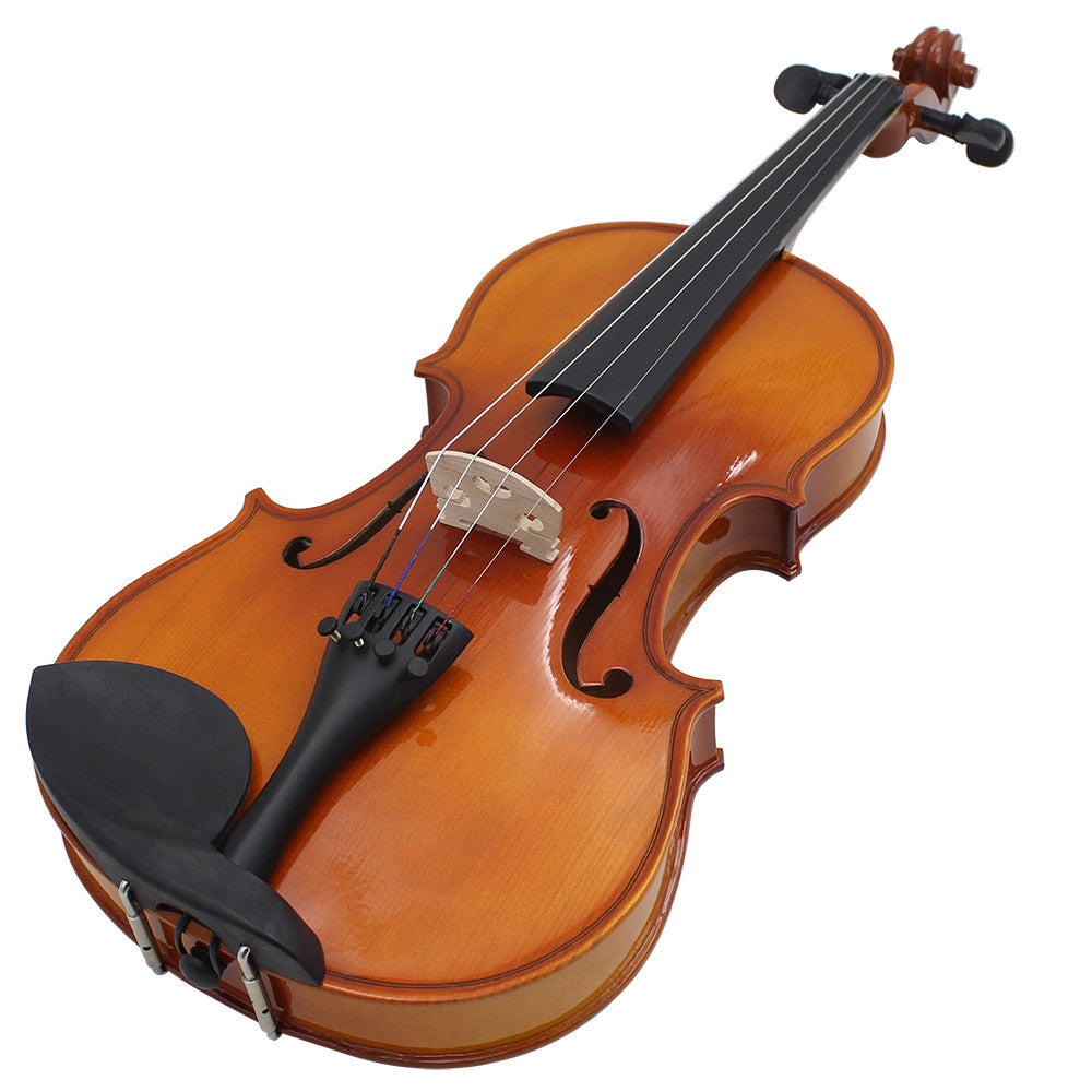 A Natural Bright Violin AV-03 Tiger Maple Backplane Solid Wood Violin Beginner Practice Violin