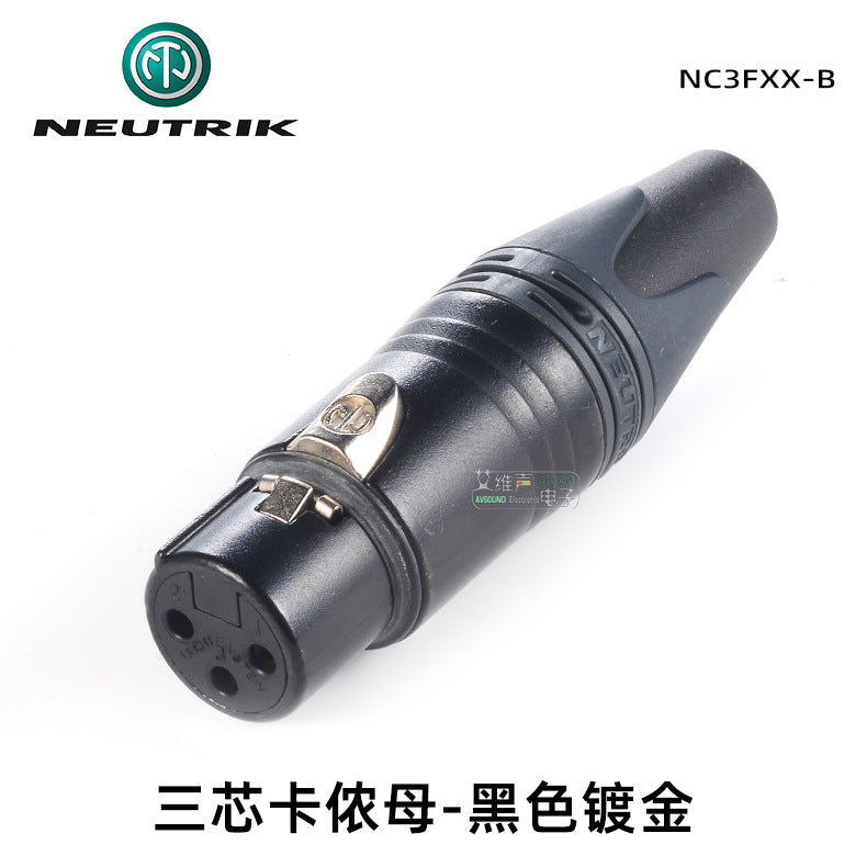 موصل صوت ثلاثي النواة من نوع XLR Kanon مطلي بالذهب من Youquek، ذكر وأنثى من نوع Canon NC3MXX/F