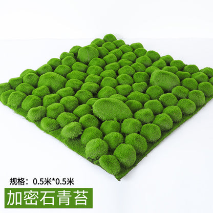 A simulated moss green false moss plant wall moss micro landscape bonsai landscaping decorative lawn turf SIZE: 1M * 1M