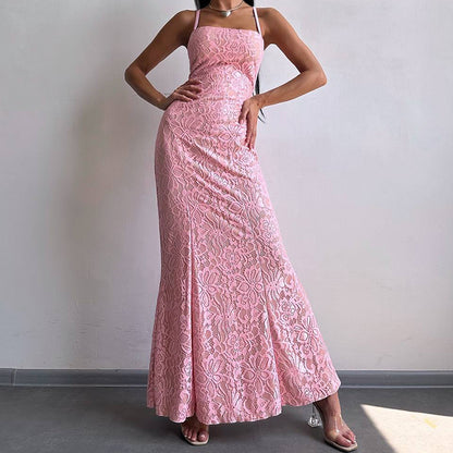 A Lace Camisole Maxi Dress