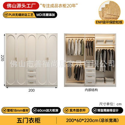 A The solid wood wardrobe with OSB board ENF grade melamine paint finish