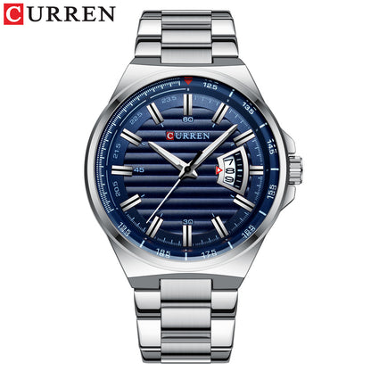A  8375 Men's Business Quartz Watch, Calendar Foreign Trade Large Dial Men's Watch Waterproof Watch