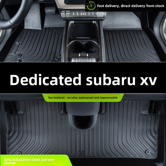 Subaru XV/2012-2017,Full TPE single layer foot pad + trunk pad