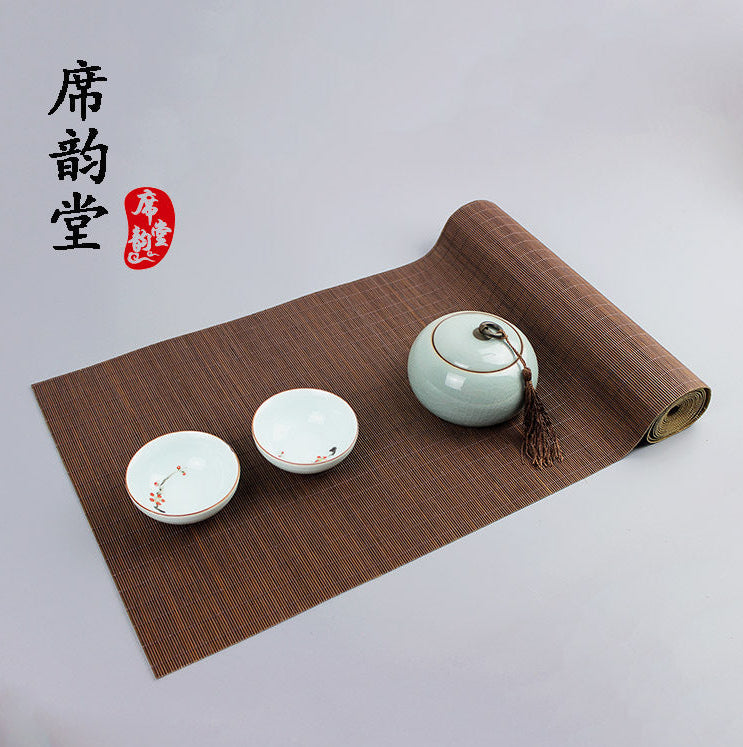 A bamboo placemat