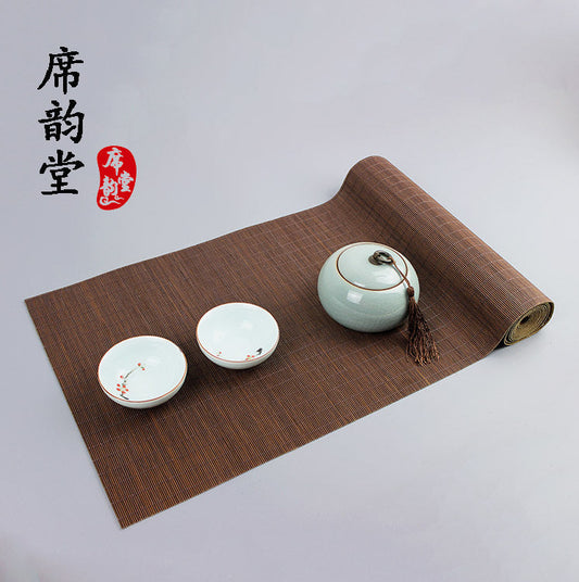 A bamboo placemat