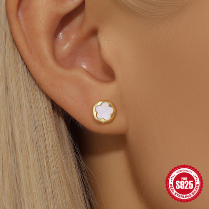 A S925 Sterling Silver Diamond Earrings