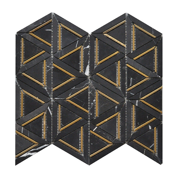 A metal stone mosaic wall tile