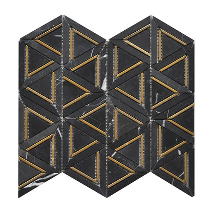 A metal stone mosaic wall tile