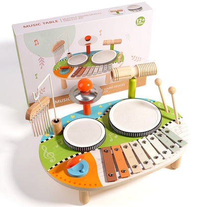 A baby children's music banging bandstand men and women birthday gifts Orff musical instruments teaching aids wooden toys