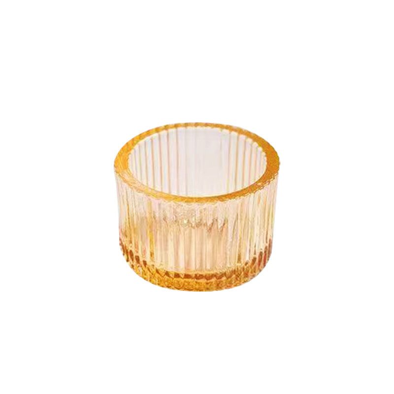 A Transparent glass candle cup Hot-selling candle holder cup Popular candle cup Empty glass aromatherapy cup
