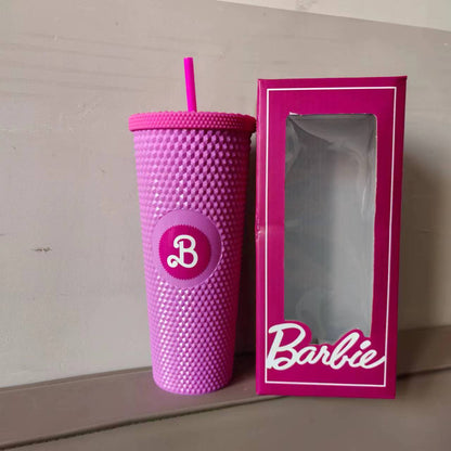 A baby Thailand Vietnam spot color box double layer random cup gem plastic cup straw cup water cup Barbie durian cup - Mixbatch