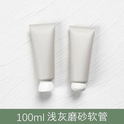 A100g grey matte cosmetic hose plastic extruded empty bottle inverted bottle PE Morandi color - Mixbatch