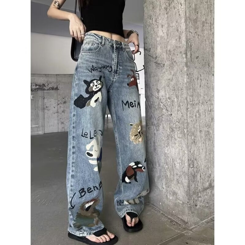 A printed jeans