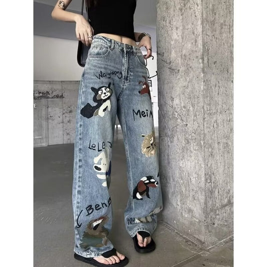 A printed jeans