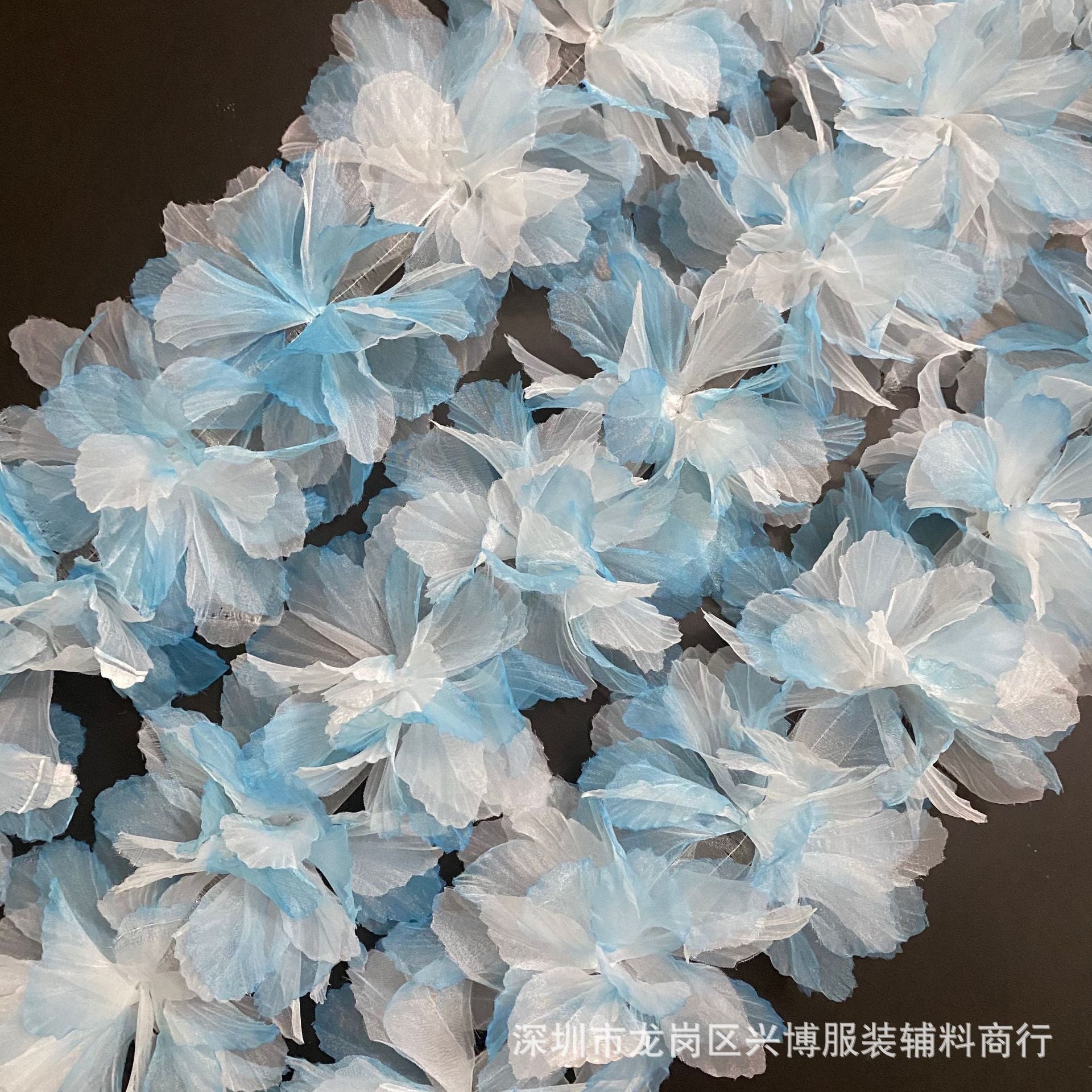 A 14cm three-dimensional organza lace DIY gradual change handmade flower clothing accessories decorative flower ballet doll dance dress - Mixbatch