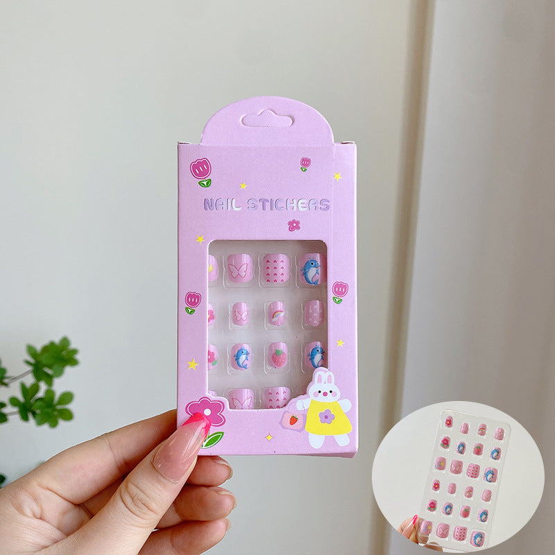 A  little girl cartoon jewelry girl baby gift toy nail patch - Mixbatch