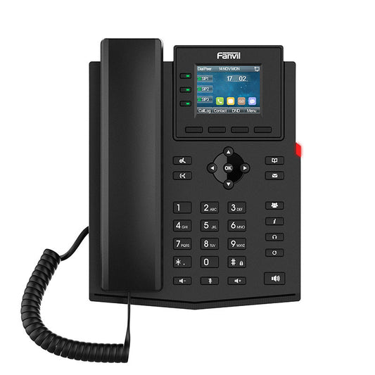 A azimuth X300 series network SIP phone supports POE power supply six-party call intelligent office