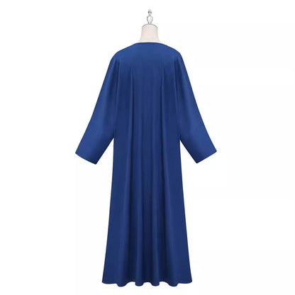 Middle Eastern Moose Fashion Elegant Satin Cardigan Dress Robe - Mixbatch
