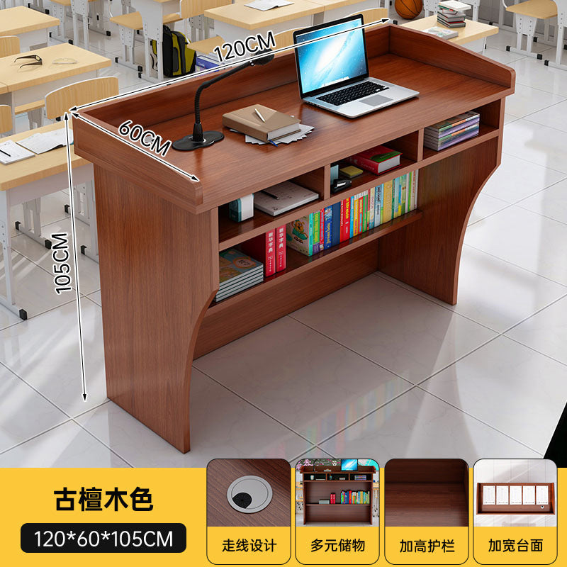 A Classroom podium lectern, and desk