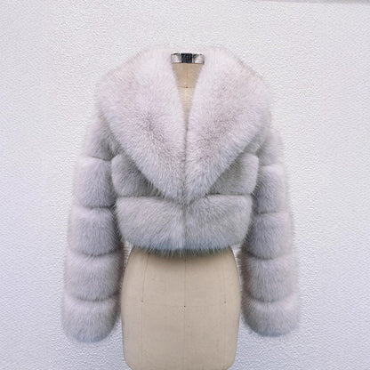 A faux fur coat