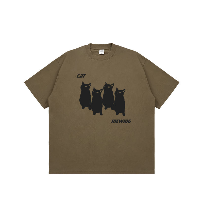 A short-sleeved printed T-shirt