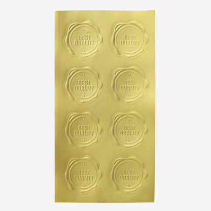 A gold fire print sticker spot baking gift sealing sticker self-adhesive sticker label sealing sticker 8 pcs/sheet MOQ: 50PIECE - Mixbatch