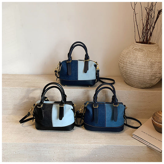 A denim bag shoulder bag messenger bag