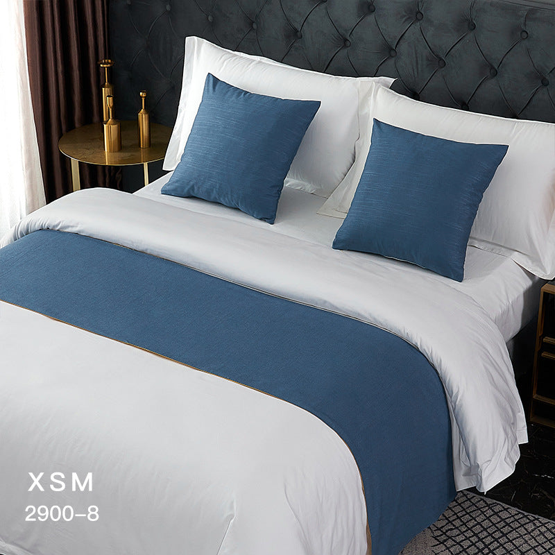 A hotel bedside towel decoration