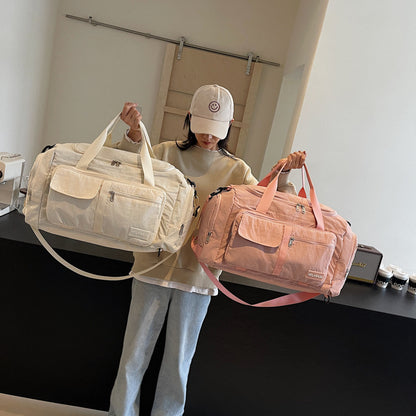 A foldable portable shoulder large capacity bag